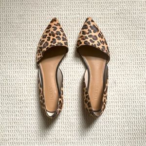 J.Crew Leopard Calf Hair Flats